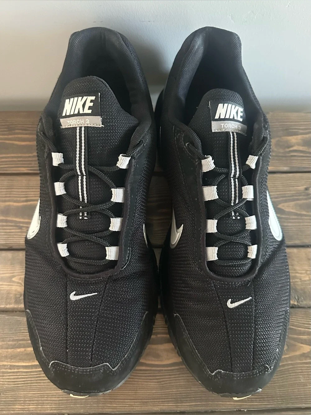 Nike Air Max Torch 3 Running Shoes 319116-011 Black, White, Silver Men’s Size 13
